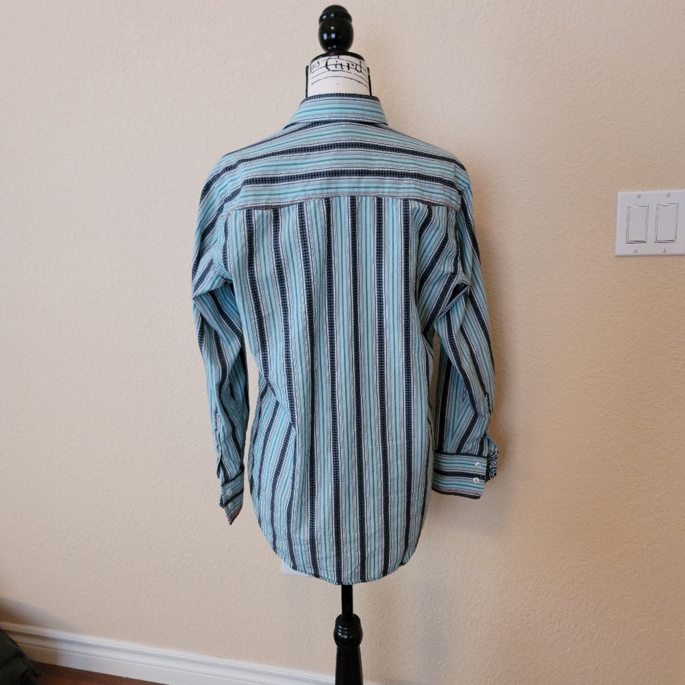 Robert Graham Stripped Button Down, Size Small - image 7